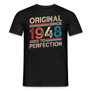 Original Since 1948 Aged To Perfection - Men's T-Shirt - black - Front - AI Model Male 178 light (178cm)