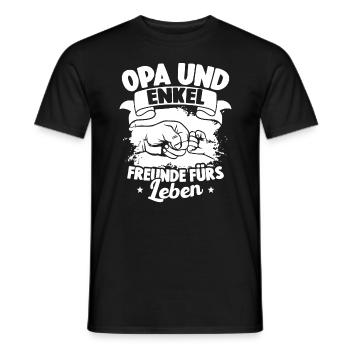 Opa Und Enkel Freunde Fürs Leben Beste Opi-enkelin - Männer T-Shirt - Schwarz - Vorne - AI Model Male 178 light (178cm)