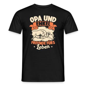 Opa Und Enkel Freunde Fürs Leben Beste Opi-enkelin - Männer T-Shirt - Schwarz - Vorne - AI Model Male 178 light (178cm)