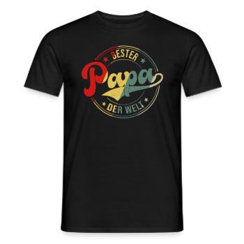 Bester Papa Der Welt - Männer T-Shirt - Schwarz - Vorne - AI Model Male 178 light (178cm)