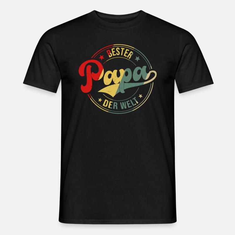 Bester Papa Der Welt - Männer T-Shirt - Schwarz