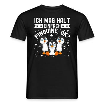Ich Mag Halt Einfach Pinguine - Männer T-Shirt - Schwarz - Vorne - AI Model Male 178 light (178cm)