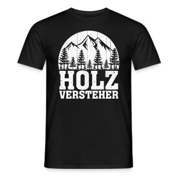Holzversteher Chainsaw Retro Forest Woodworker - Männer T-Shirt - Schwarz - Vorne - AI Model Male 178 light (178cm)