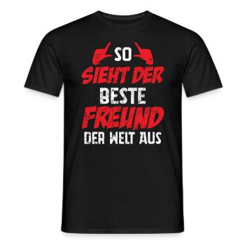 So Sieht Der Beste Freund Der Welt Aus - Männer T-Shirt - Schwarz - Vorne - AI Model Male 178 light (178cm)