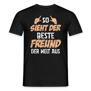 So Sieht Der Beste Freund Der Welt Aus - Männer T-Shirt - Schwarz - Vorne - AI Model Male 178 light (178cm)