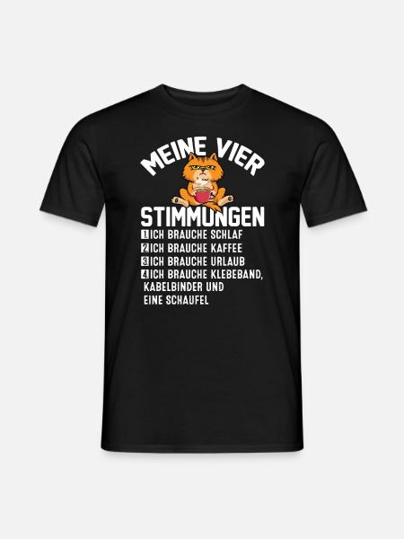 Meine Vier Stimmungen - Männer T-Shirt - Schwarz