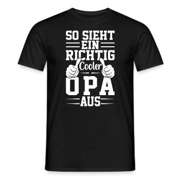 So Sieht Ein Richtig Cooler Opa Aus - Männer T-Shirt - Schwarz - Vorne - AI Model Male 178 light (178cm)