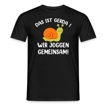 Das Ist Gerda Wir Joggen Gemeinsam - Männer T-Shirt - Schwarz - Vorne - AI Model Male 178 light (178cm)