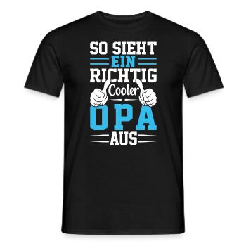 So Sieht Ein Richtig Cooler Opa Aus - Männer T-Shirt - Schwarz - Vorne - AI Model Male 178 light (178cm)