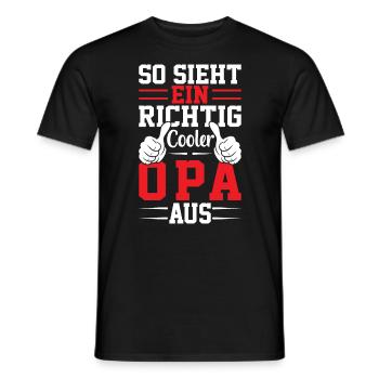 So Sieht Ein Richtig Cooler Opa Aus - Männer T-Shirt - Schwarz - Vorne - AI Model Male 178 light (178cm)