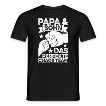 Papa Und Sohn Das Perfekte Chaos Team - Männer T-Shirt - Schwarz - Vorne - AI Model Male 178 light (178cm)