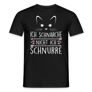 Ich Schnarche Nicht Ich Schnurre - Männer T-Shirt - Schwarz - Vorne - AI Model Male 178 light (178cm)