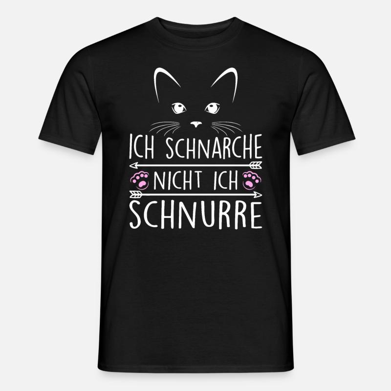 Ich Schnarche Nicht Ich Schnurre - Männer T-Shirt - Schwarz