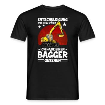 Entschuldigung Dass Ich Zu Spät Bin Bagger - Männer T-Shirt - Schwarz - Vorne - AI Model Male 178 light (178cm)
