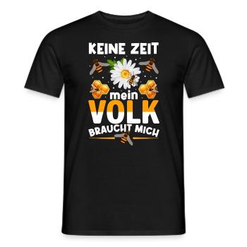 Keine Zeit Mein Volk Braucht Mich - Männer T-Shirt - Schwarz - Vorne - AI Model Male 178 light (178cm)