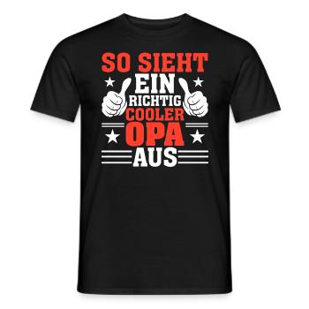 So Sieht Ein Richtig Cooler Opa Aus - Männer T-Shirt - Schwarz - Vorne - AI Model Male 178 light (178cm)