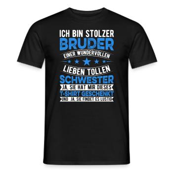 Bruder Und Schwester - Männer T-Shirt - Schwarz - Vorne - AI Model Male 178 light (178cm)