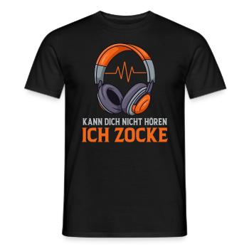Ich kann dich nicht hören, ich spiele Gamer - Männer T-Shirt - Schwarz - Vorne - AI Model Male 178 light (178cm)