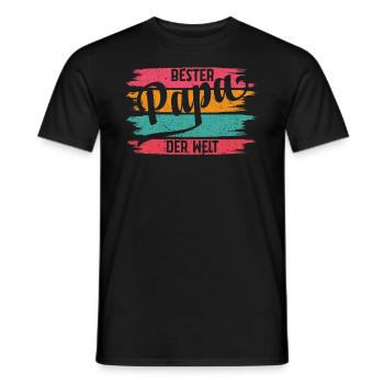 Bester Papa Der Welt - Männer T-Shirt - Schwarz - Vorne - AI Model Male 178 light (178cm)