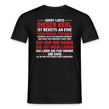 Paar Freund Sorry Ladys Dieser Kerl Ehemann - Männer T-Shirt - Schwarz - Vorne - AI Model Male 178 light (178cm)