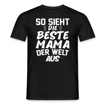 So Sieht Die Beste Mama Der Welt Aus - Männer T-Shirt - Schwarz - Vorne - AI Model Male 178 light (178cm)
