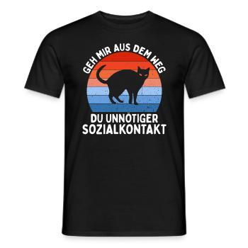Geh Mir Aus Dem Weg Du Unnötiger Sozialkontakt - Männer T-Shirt - Schwarz - Vorne - AI Model Male 178 light (178cm)