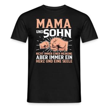 Mama Und Sohn - Männer T-Shirt - Schwarz - Vorne - AI Model Male 178 light (178cm)