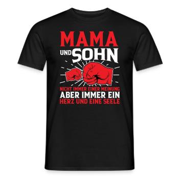 Mama Und Sohn - Männer T-Shirt - Schwarz - Vorne - AI Model Male 178 light (178cm)
