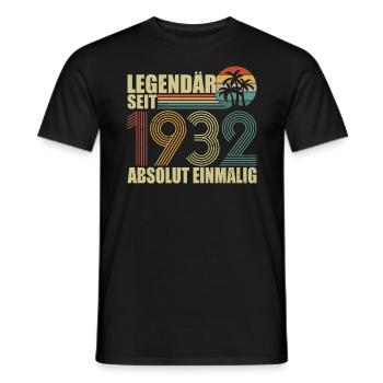 Legendär Seit 1932 Absolut Einmalig - Männer T-Shirt - Schwarz - Vorne - AI Model Male 178 light (178cm)