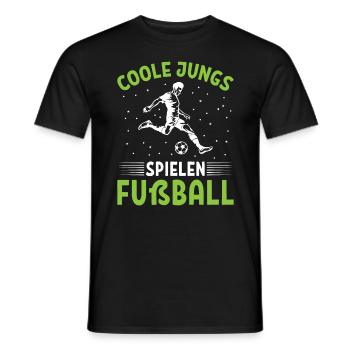 Coole Jungs Spielen Fußball - Männer T-Shirt - Schwarz - Vorne - AI Model Male 178 light (178cm)