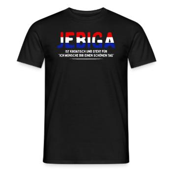 Croate Jebiga Croatie Balkans Croatie Croate - T-shirt homme - noir - Devant - AI Model Male 178 light (178cm)