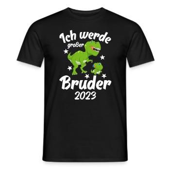 Ich Werde Großer Bruder 2023 - Männer T-Shirt - Schwarz - Vorne - AI Model Male 178 light (178cm)