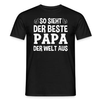So Sieht Der Beste Papa Der Welt Aus - Männer T-Shirt - Schwarz - Vorne - AI Model Male 178 light (178cm)