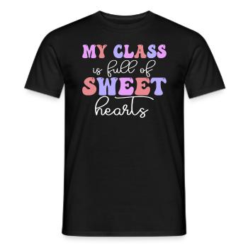 Ma classe est pleine de cœurs doux - T-shirt homme - noir - Devant - AI Model Male 178 light (178cm)