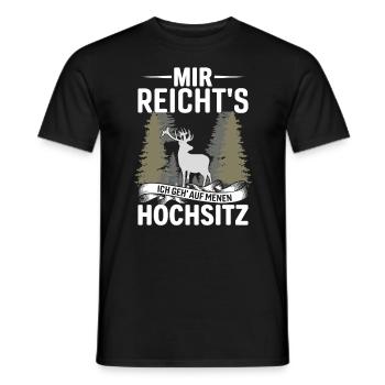 Mir Reicht's Ich Geh Menen Hochsitz - Männer T-Shirt - Schwarz - Vorne - AI Model Male 178 light (178cm)