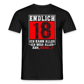 18th Birthday Boy Girl 18 Years Funny Gift - Männer T-Shirt - Schwarz - Vorne - AI Model Male 178 light (178cm)