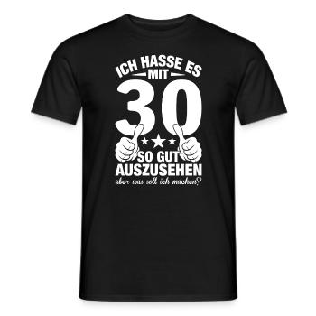 30th Birthday Man Woman 30 Years 1993 Decorative - Männer T-Shirt - Schwarz - Vorne - AI Model Male 178 light (178cm)