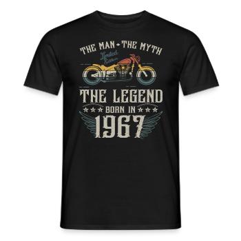 L'homme Le Mythe La Légende Né En 1967 Cadeau - T-shirt homme - noir - Devant - AI Model Male 178 light (178cm)