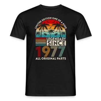 Legendary since 1977 all original parts - Men's T-Shirt - black - Front - AI Model Male 178 light (178cm)
