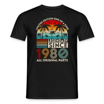 Legendary since 1980 all original parts - Men's T-Shirt - black - Front - AI Model Male 178 light (178cm)