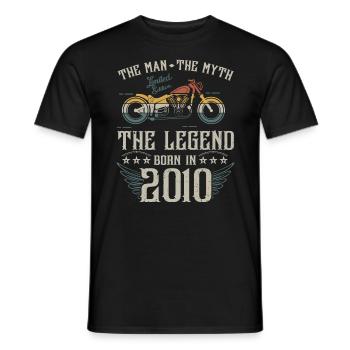 L'homme Le Mythe La Légende Né En 2010 Cadeau - T-shirt homme - noir - Devant - AI Model Male 178 light (178cm)
