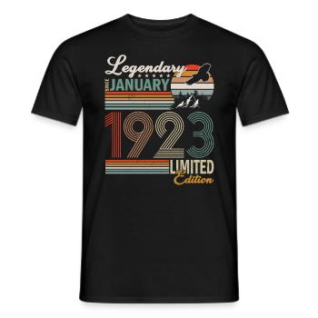 Geburtstagsgeschenk Januar 1923 - Männer T-Shirt - Schwarz - Vorne - AI Model Male 178 light (178cm)