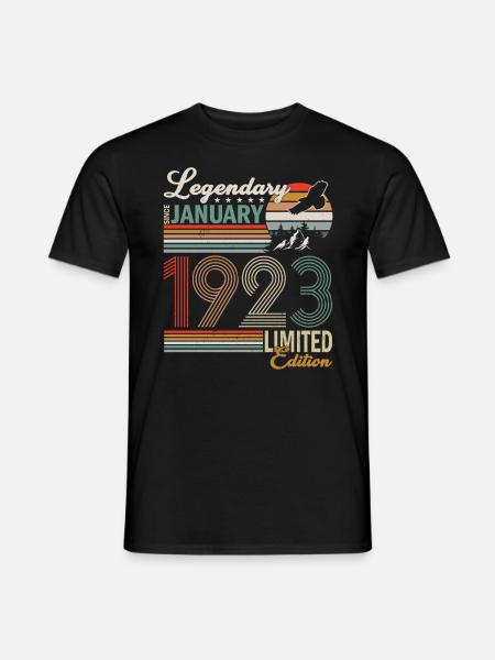 Birthday gift January 1923 - Men's T-Shirt - black