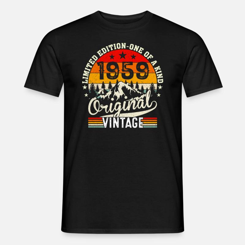 Cadeau D'anniversaire Rétro 1959 - T-shirt homme - noir