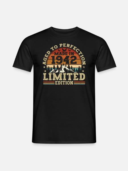 Retro birthday present from 1942 - Men's T-Shirt - black