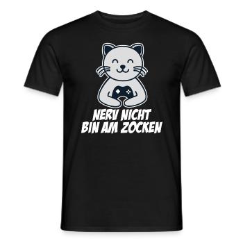 Nerv Nicht Bin Am Zocken - Männer T-Shirt - Schwarz - Vorne - AI Model Male 178 light (178cm)