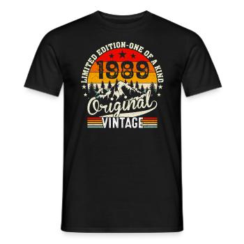Millésime original 1989 - T-shirt homme - noir - Devant - AI Model Male 178 light (178cm)