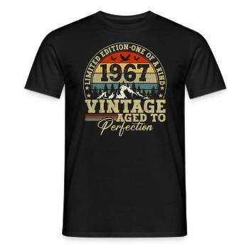 1967 Vintage Bis Zur Perfektion Gereift - T-shirt homme - noir - Devant - AI Model Male 178 light (178cm)