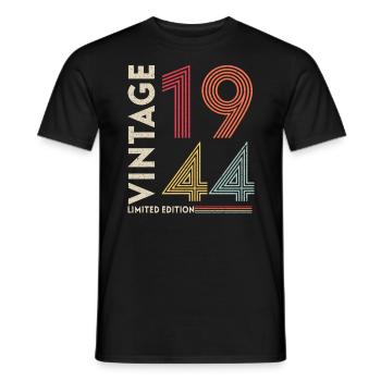 Born 1944 Limited edition - Men's T-Shirt - black - Front - AI Model Male 178 light (178cm)