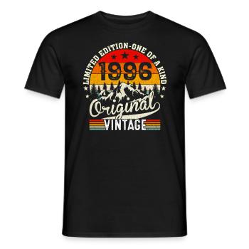 Millésime original 1996 - T-shirt homme - noir - Devant - AI Model Male 178 light (178cm)